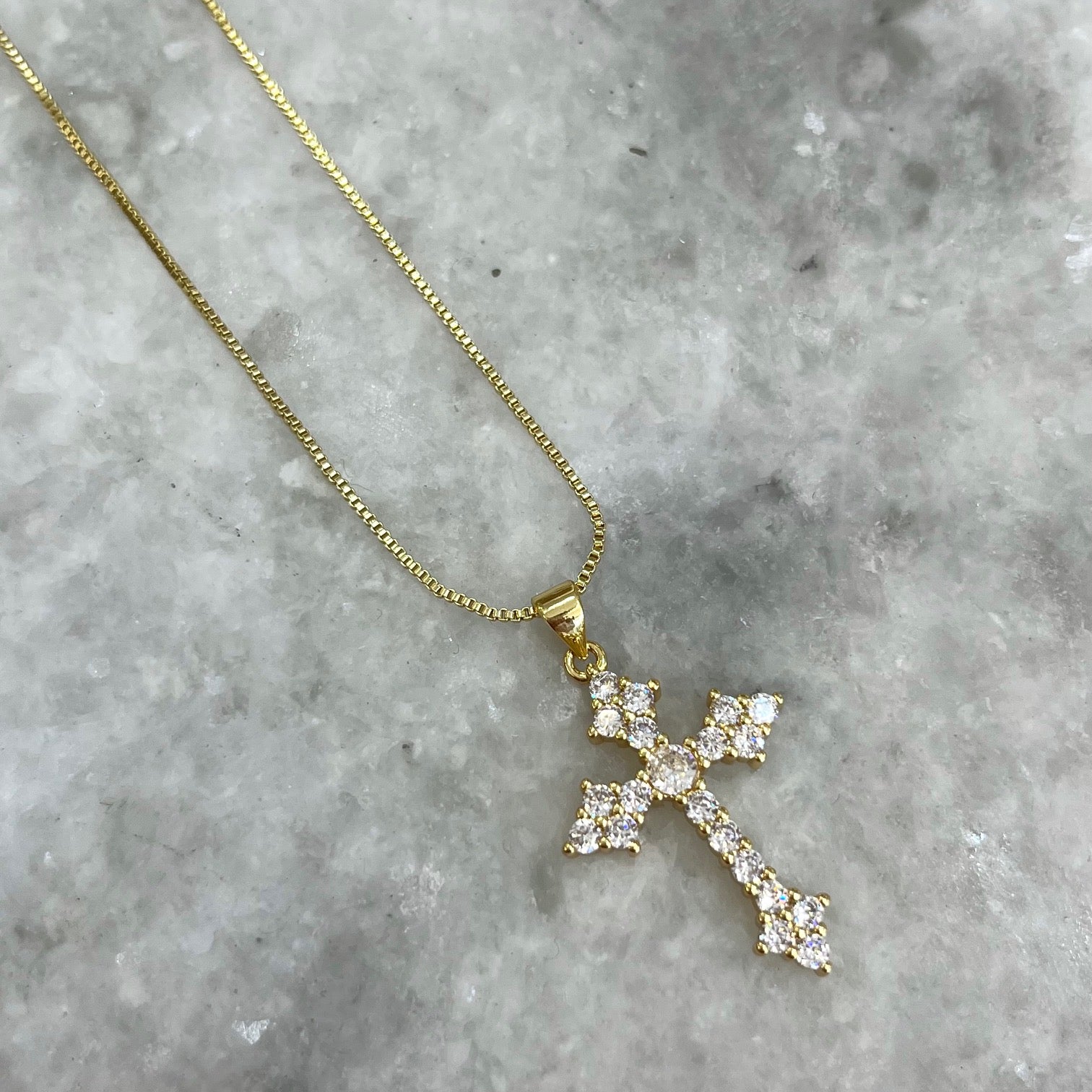 Stainless Steel Diamond sale Cross Necklace