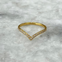 Load image into Gallery viewer, CZ Chevron Ring

