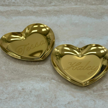 Load image into Gallery viewer, Engraved Gold Heart Tray
