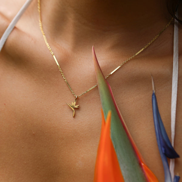 Bird of Paradise Flower Necklace