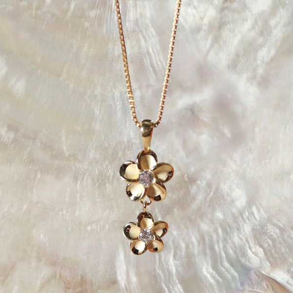 Duo Plumeria Necklace