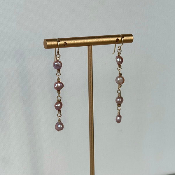 Pink Pearl Earrings