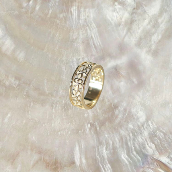 Plumeria Band Ring