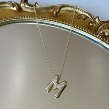 Load image into Gallery viewer, Cz Bubble Initial Necklace
