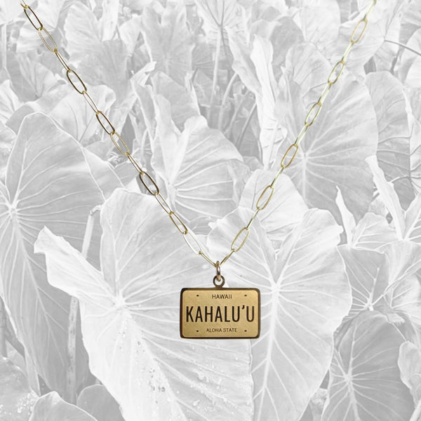 Kahalu'u License Plate Necklace