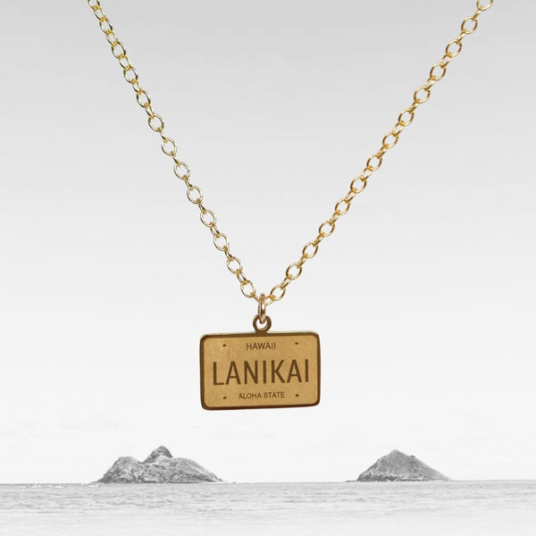 Lanikai License Plate Necklace