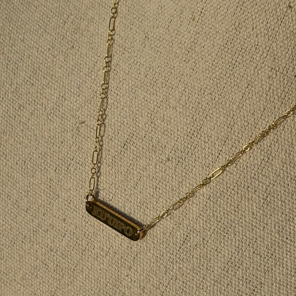 Engraved Connector Necklace