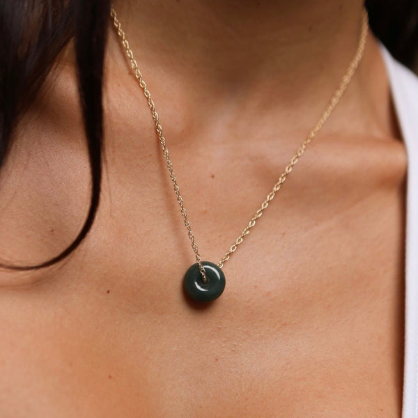 Jade Donut Necklace