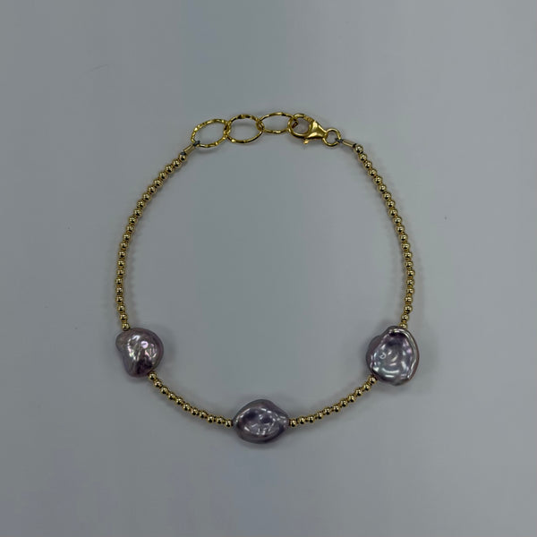 Trio Pearl Small Beaded Bracelet