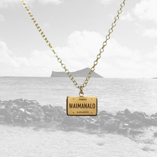 Waimanalo License Plate Necklace