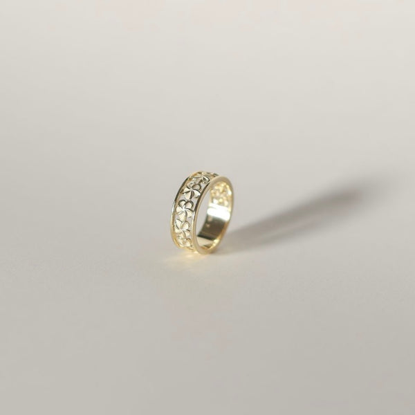 Plumeria Band Ring