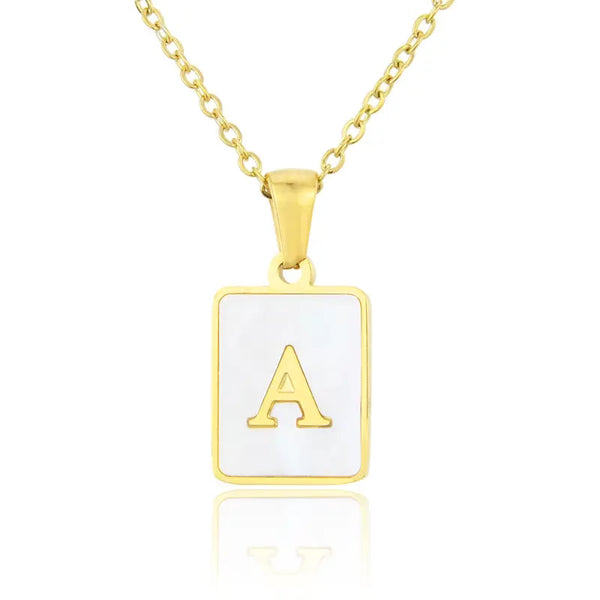 Creamy Initial Necklace