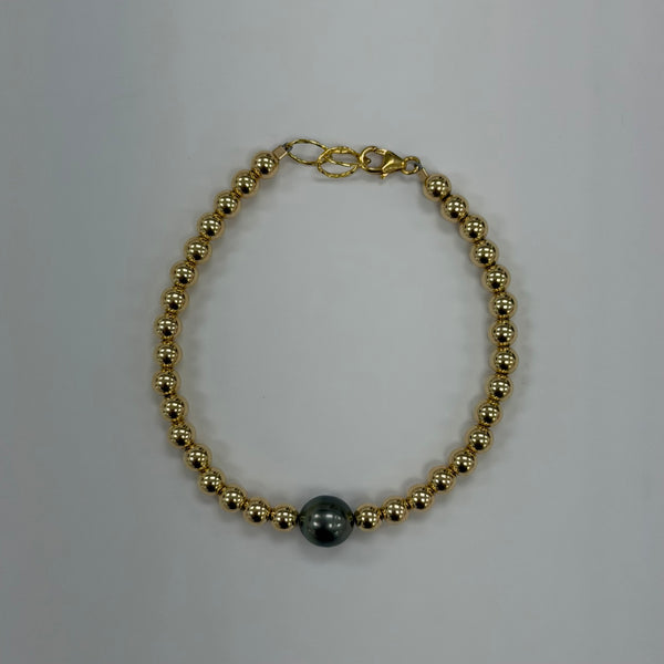 Single Tahitian Pearl Beaded Bracelet