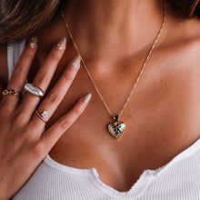 Load image into Gallery viewer, Heart Initial Medallion Necklace
