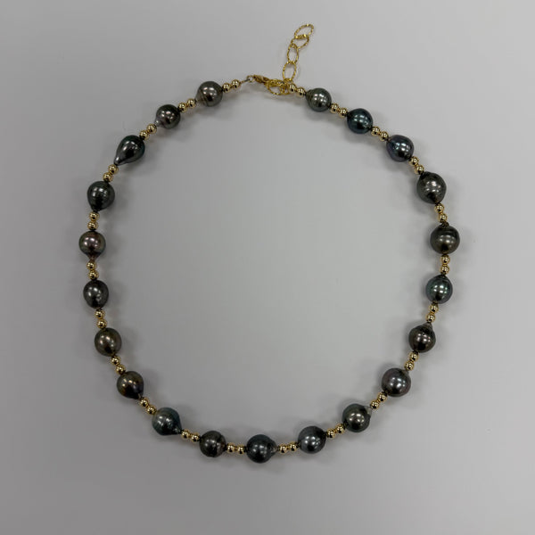 Multi Tahitian Pearl Beaded Necklace