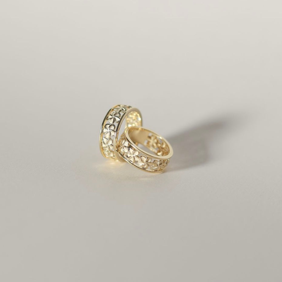 Plumeria Band Ring