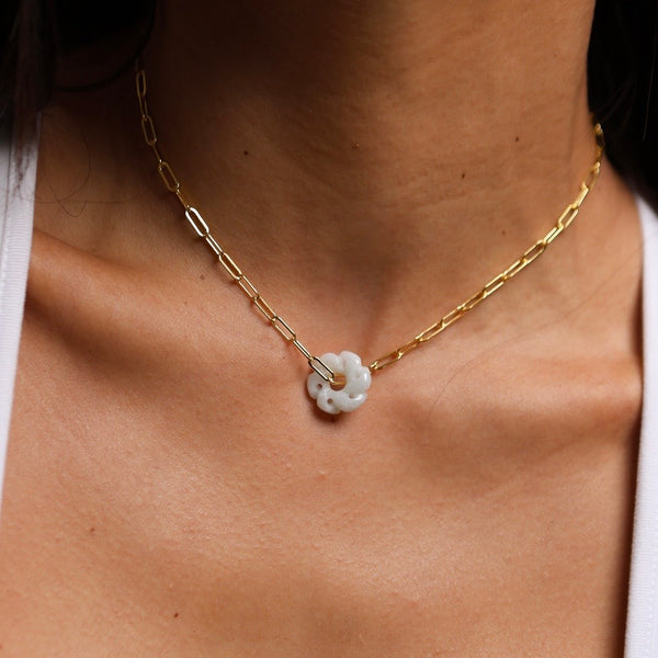 Jade Floral Necklace