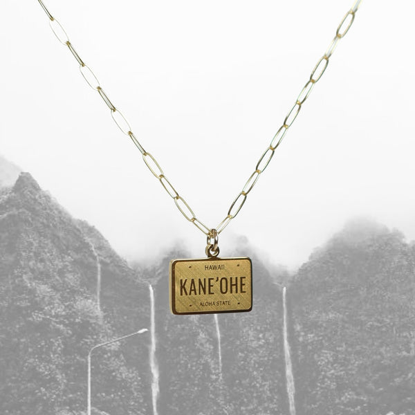 Kane'ohe License Plate Necklace