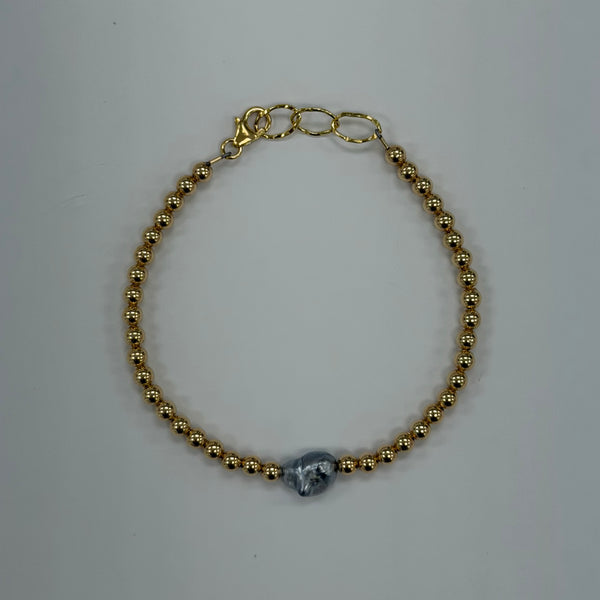 Keshi Beaded Pearl Bracelet