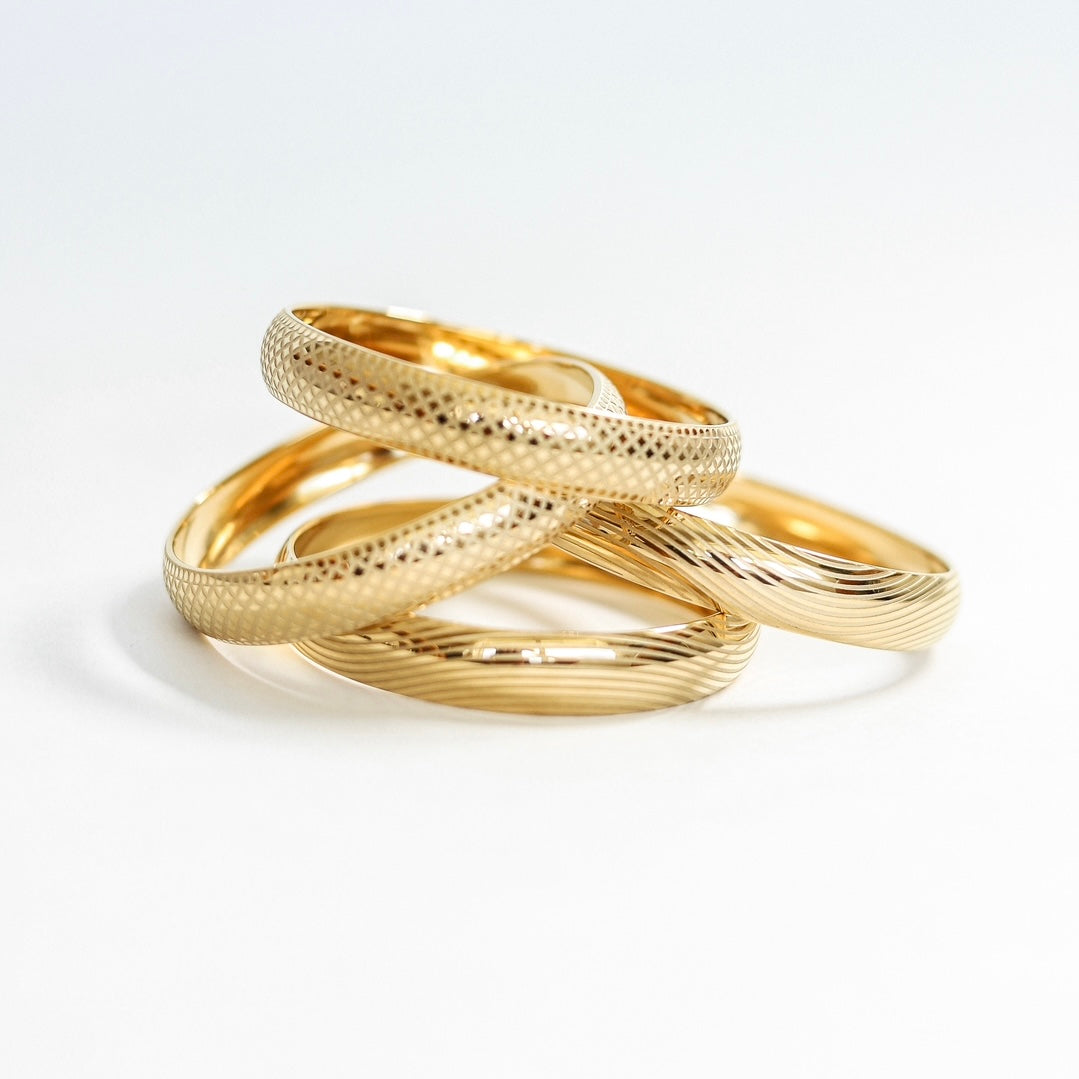 Texture Bangles Textured Bangles Pack of 4 – Ocean Creations