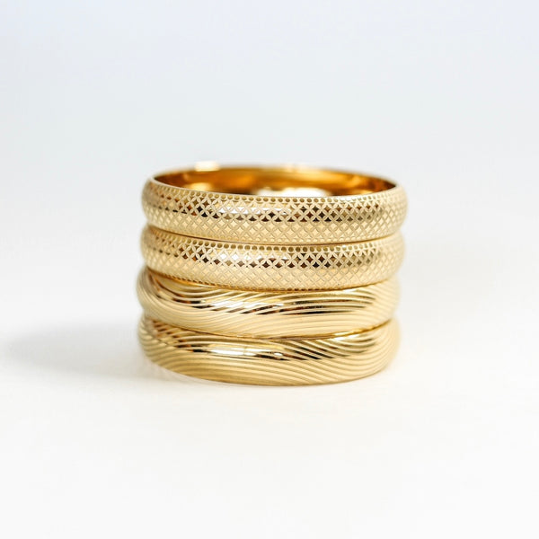 Textured Bangles Pack of 4