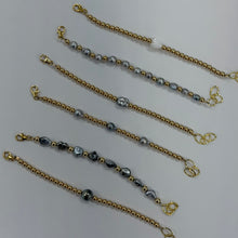 Load image into Gallery viewer, Mini Keiki Strand Keshi Beaded Bracelet/ Anklet
