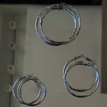 Load image into Gallery viewer, Silver Hoochie Hoops
