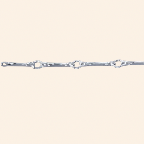 Base Silver Hammered Bamboo Chain