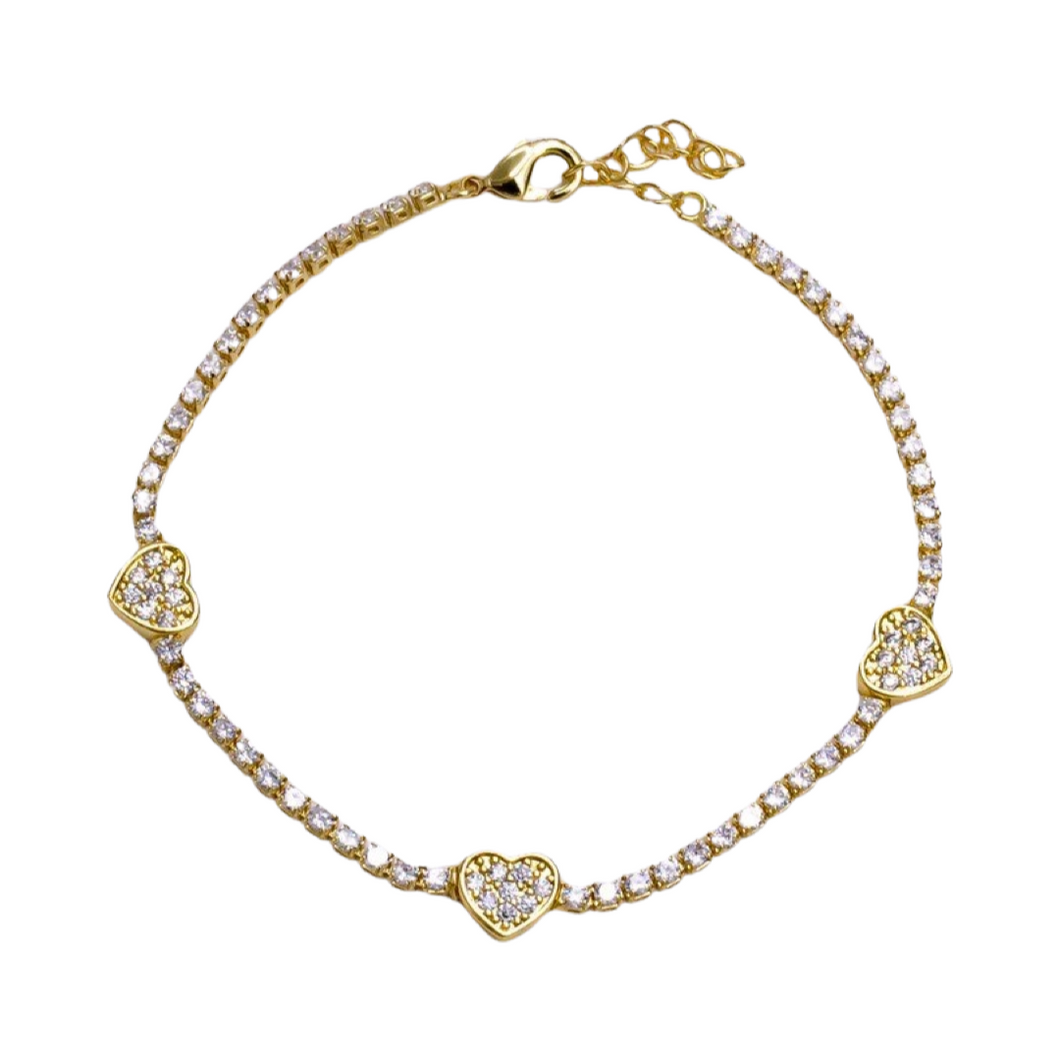 Tennis Heart Bracelet