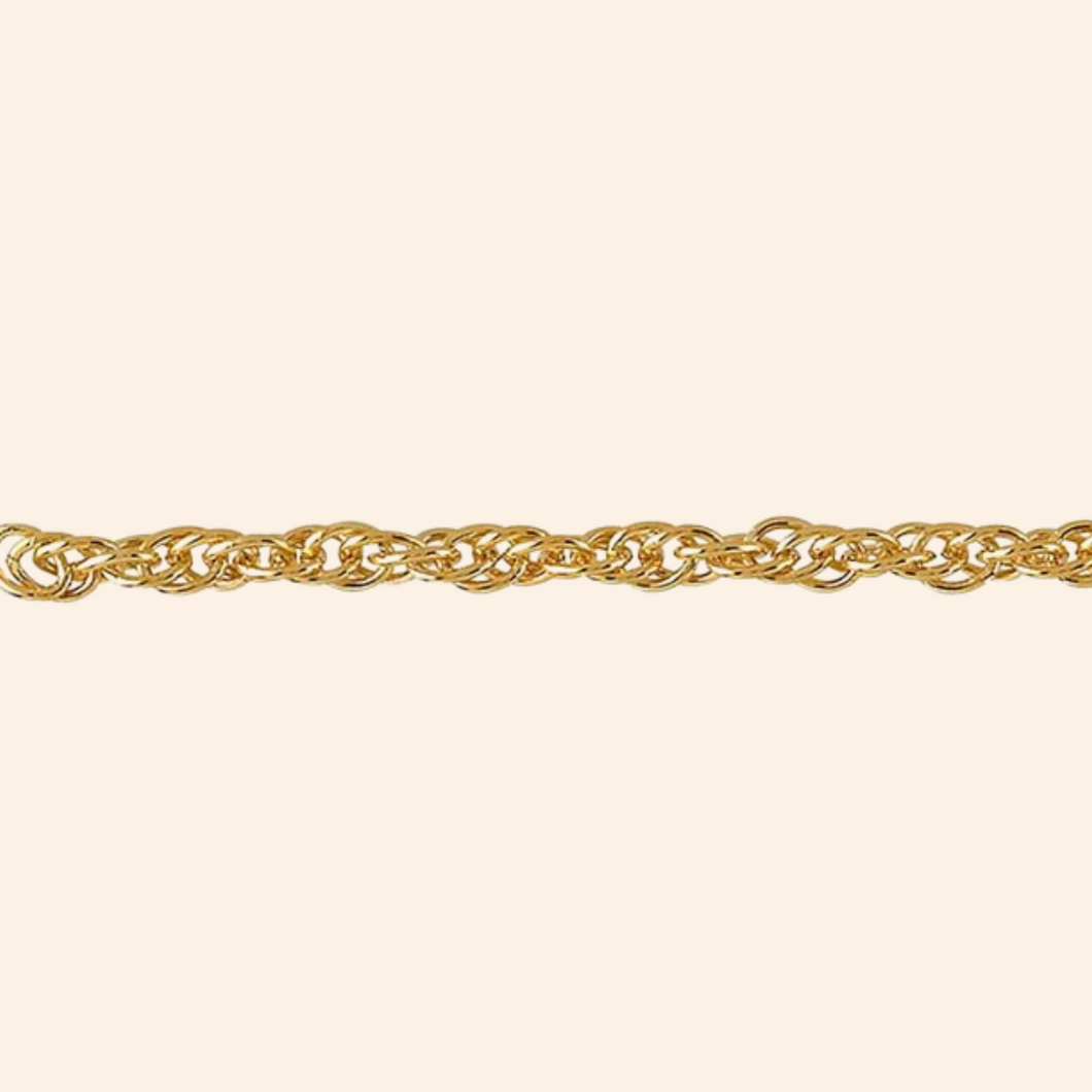 Base XL Bubble Rope Gold Chain