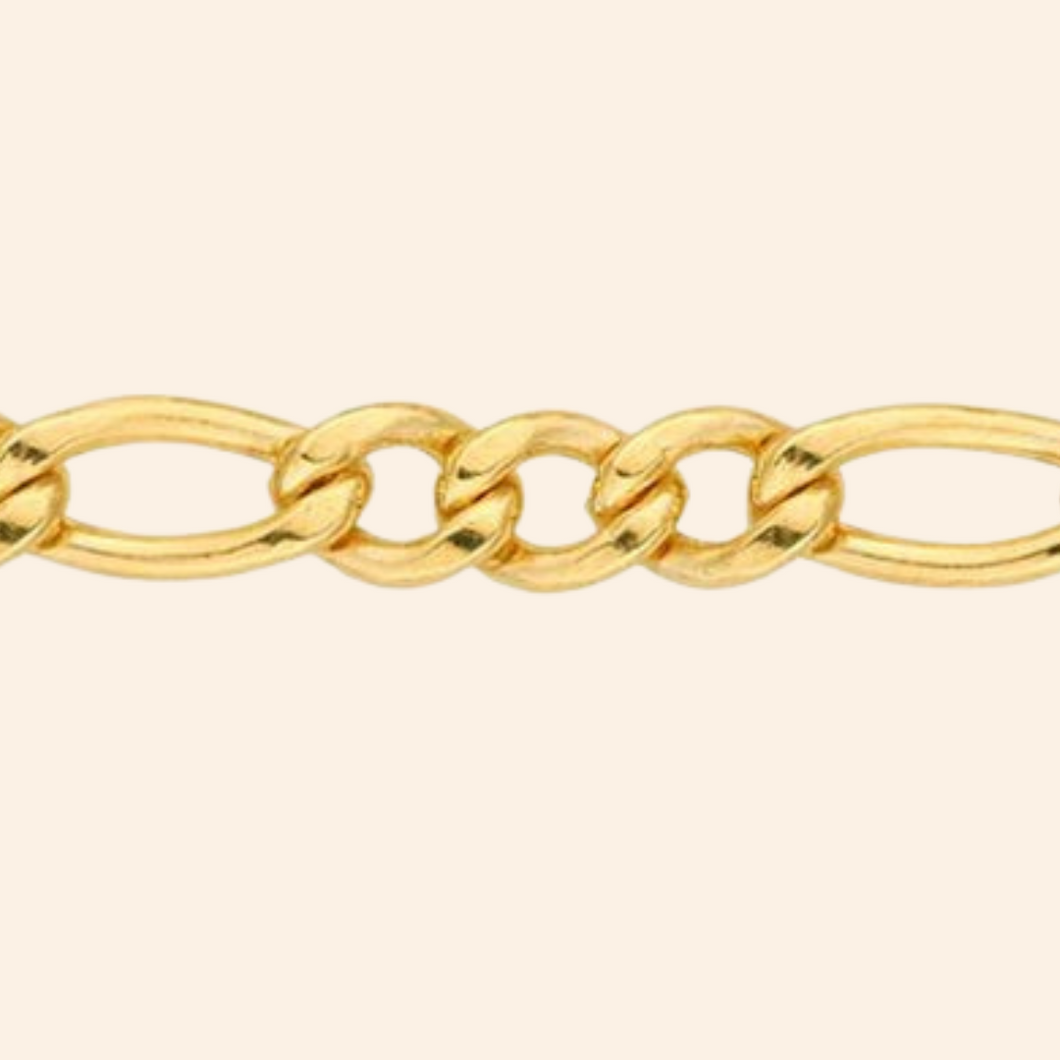 Base XXL Figaro Gold Chain