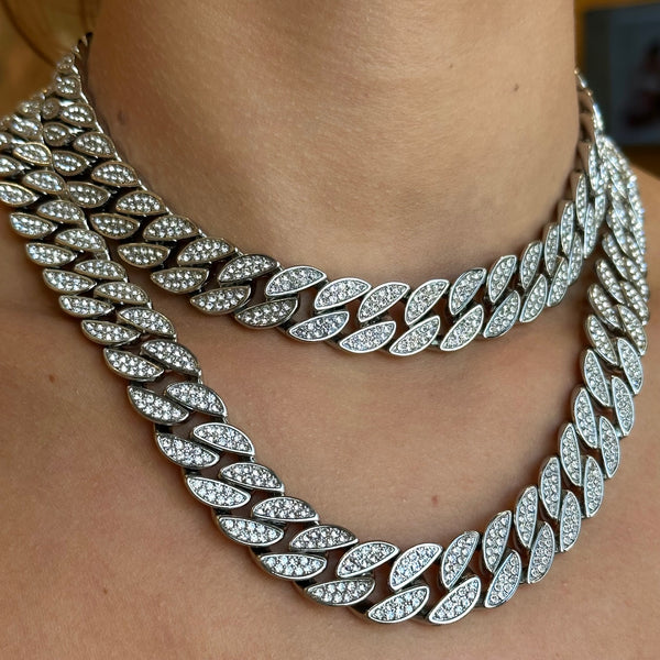 Icy Cuban Chrome Necklace