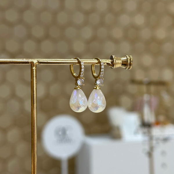 Teardrop CZ Huggies