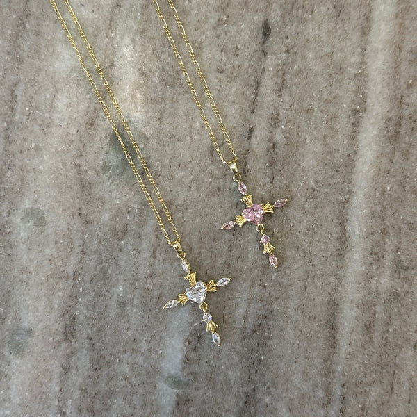 Heart Cross Necklace