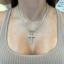 Load image into Gallery viewer, Legendary Tennis Cross Necklace
