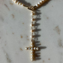 Load image into Gallery viewer, Rosary Lariat Necklace
