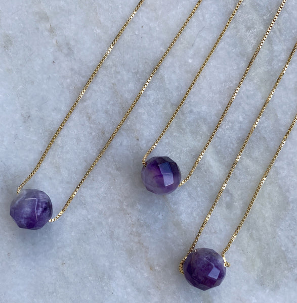 Edged Amethyst Necklace