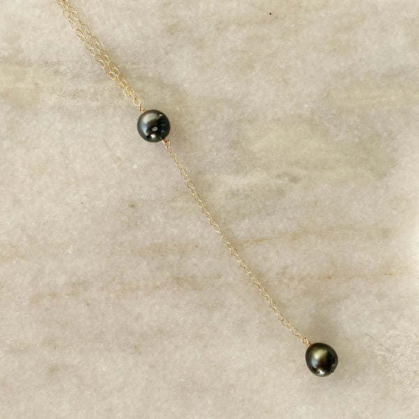 Tahitian Pearl Lariat w/ Imperfections