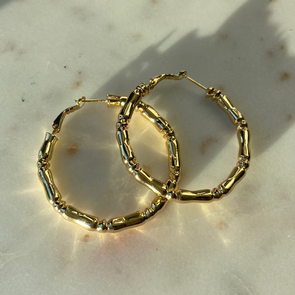 Chunky Bamboo Hoops